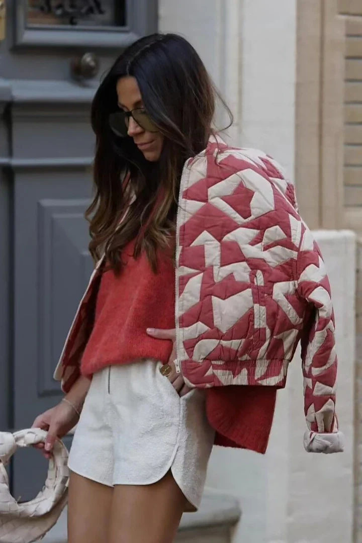 Giacca bomber corta Pacino Patchwork