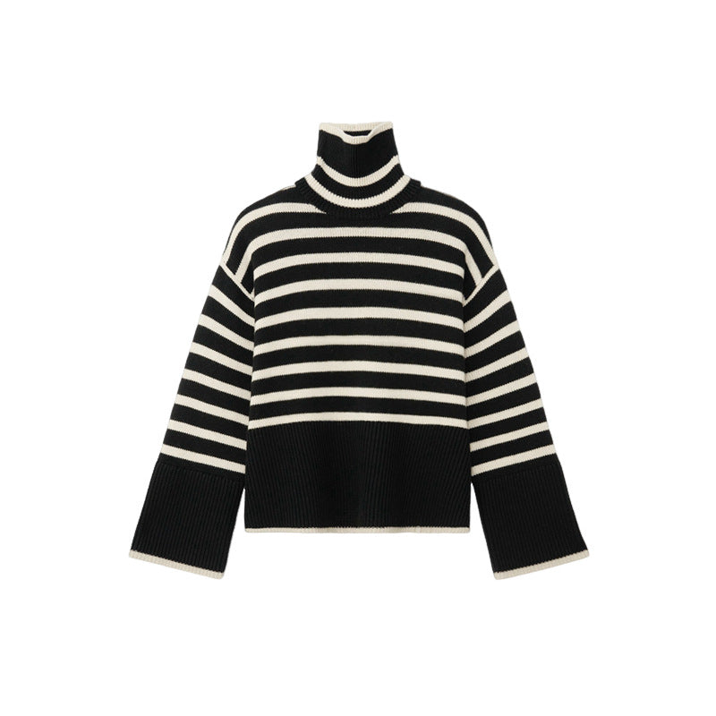 Turtleneck gesträifte Pullover