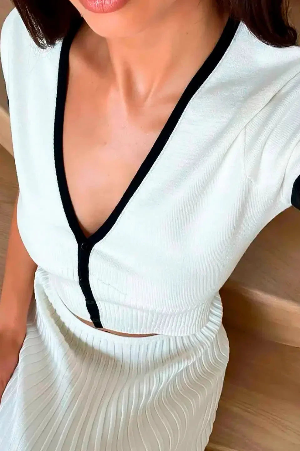 Ribbad Perfection Casual Chic Kjol Set