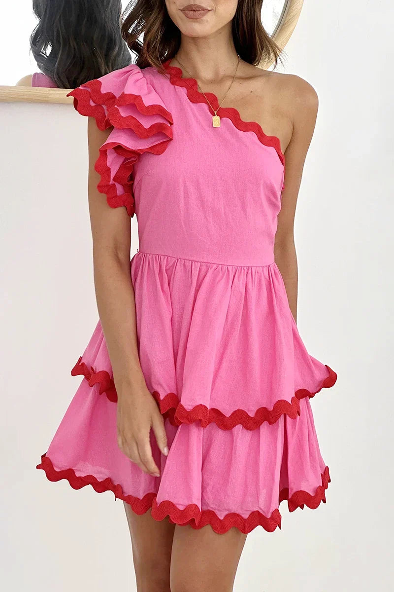 Rochie Mini Daisuke - Roz / Roșu