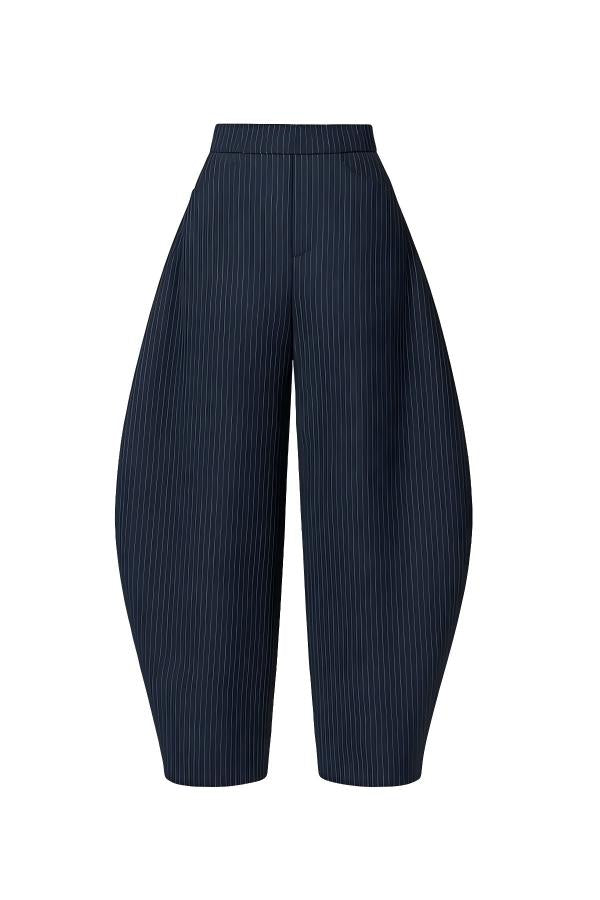 Chic Retro Striped Wide Leg Pants Set