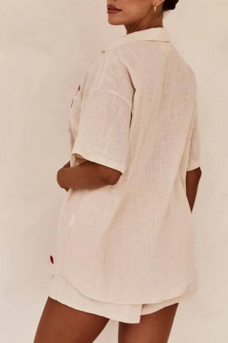 루즈 밴딩 반바지 세트