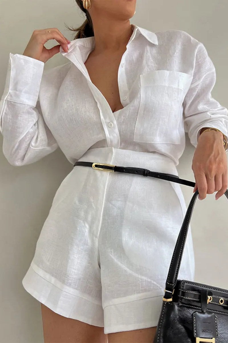 Senela - Pamuklu keten karışımlı iki parçalı set