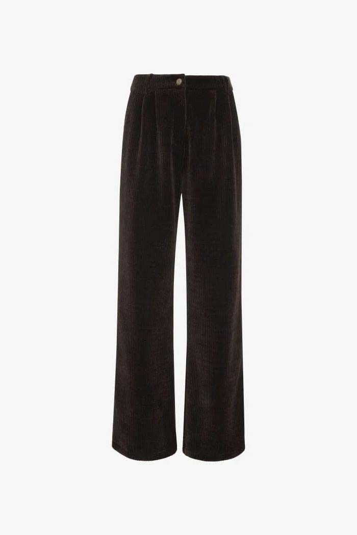 Completo Pantaloni a Gamba Larga in Velluto a Coste Retrò