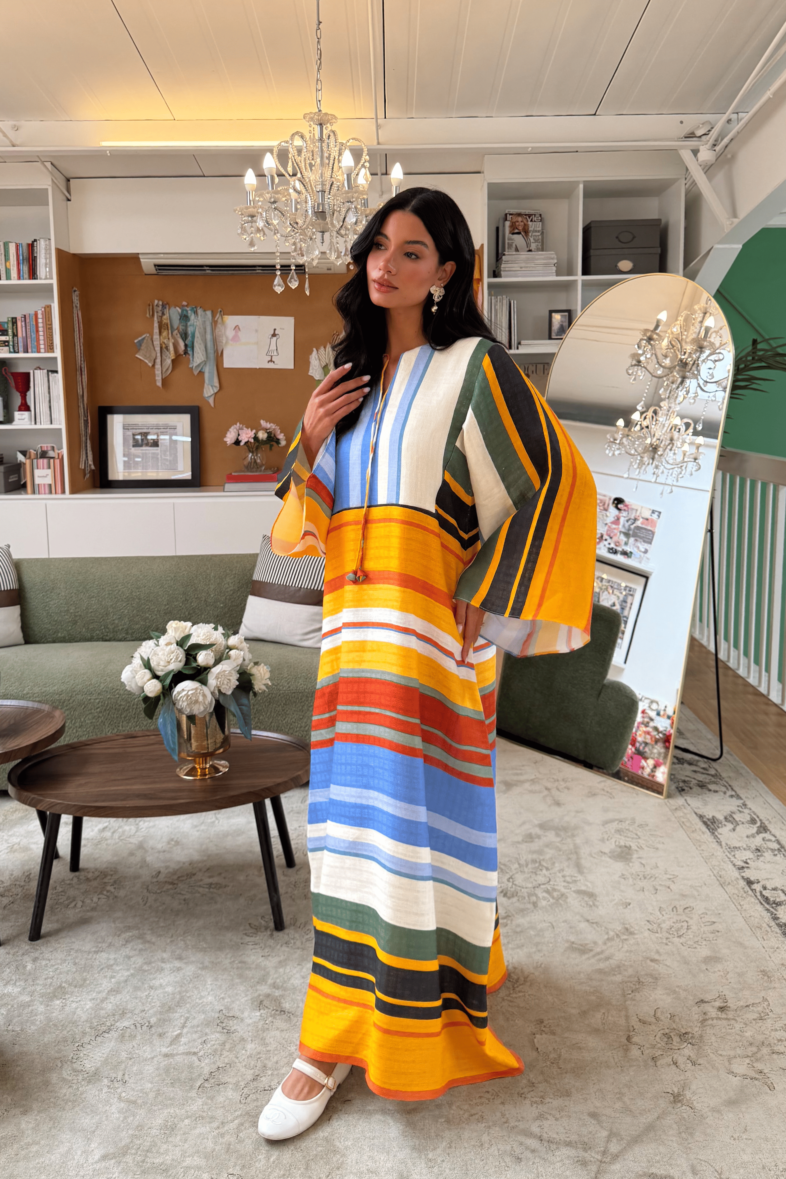 Belle Gradient Plisséiert Maxi Kleed