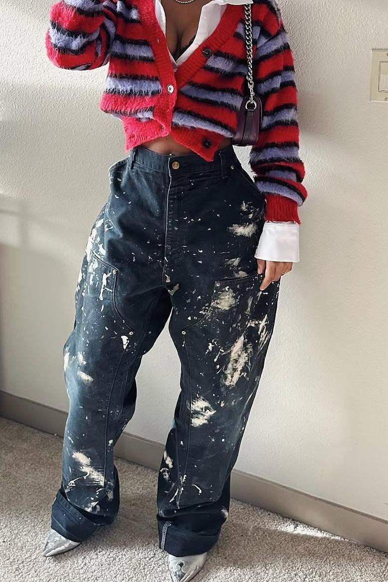 Splash Art Work Jeans