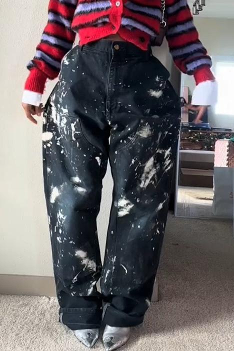 Splash Art Work Jeans