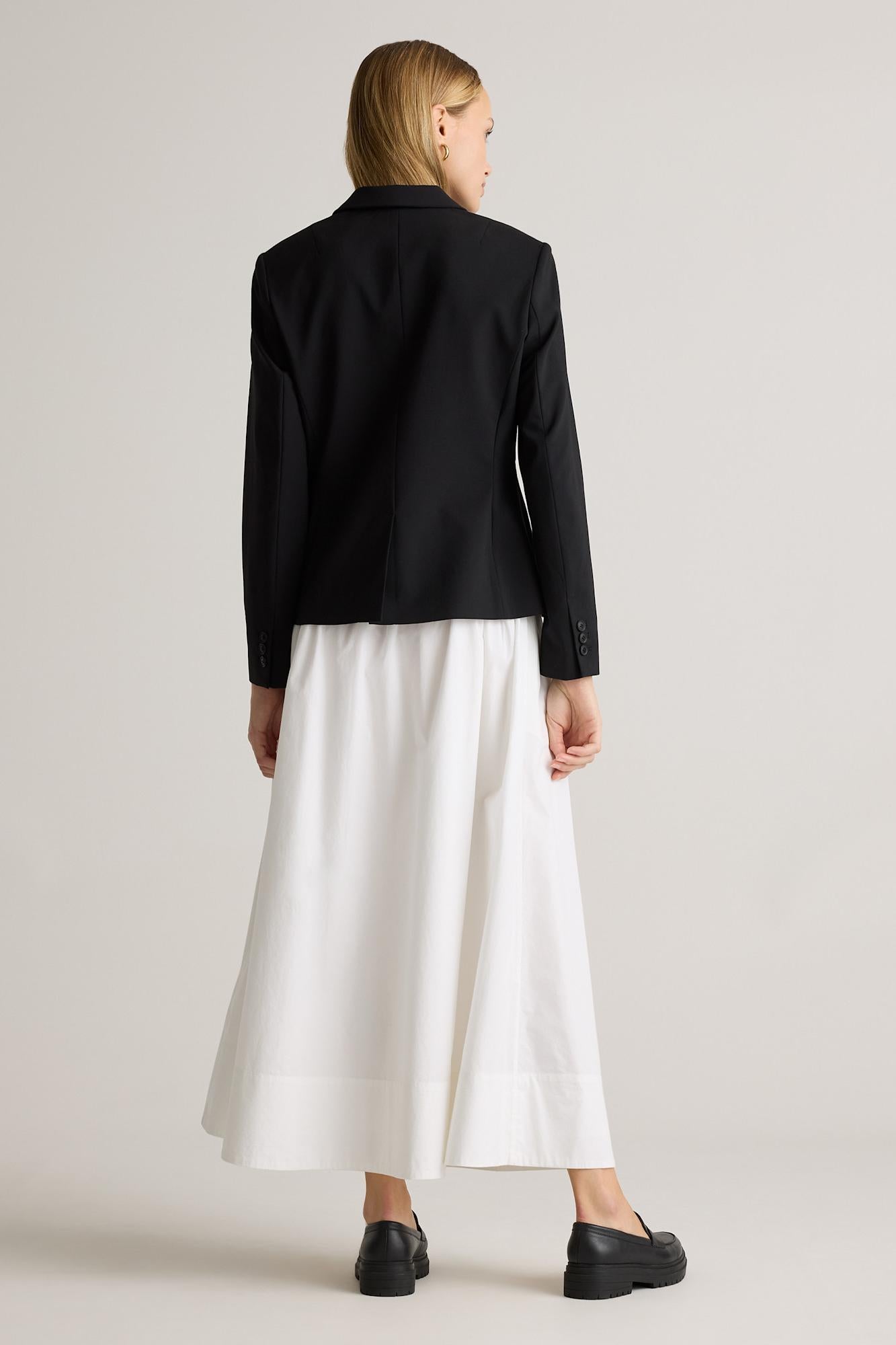 Gingham Shirt & White Midi Skirt Set(Free Belt)