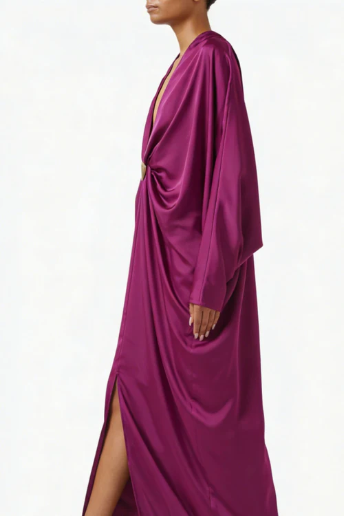 فستان ماكسي مطوي بلون متدرج من Belle
