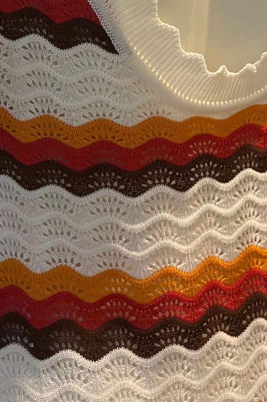 Calista Weaved Zigzag Sırtı Açık Uzun Örgü Elbise