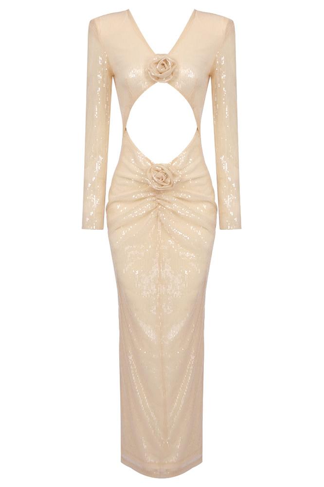 Cathy Blummen Sequins Midi Kleed