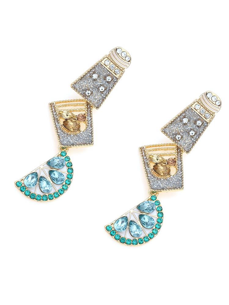 Cocktail Diamante Drop Earrings-Sunfere