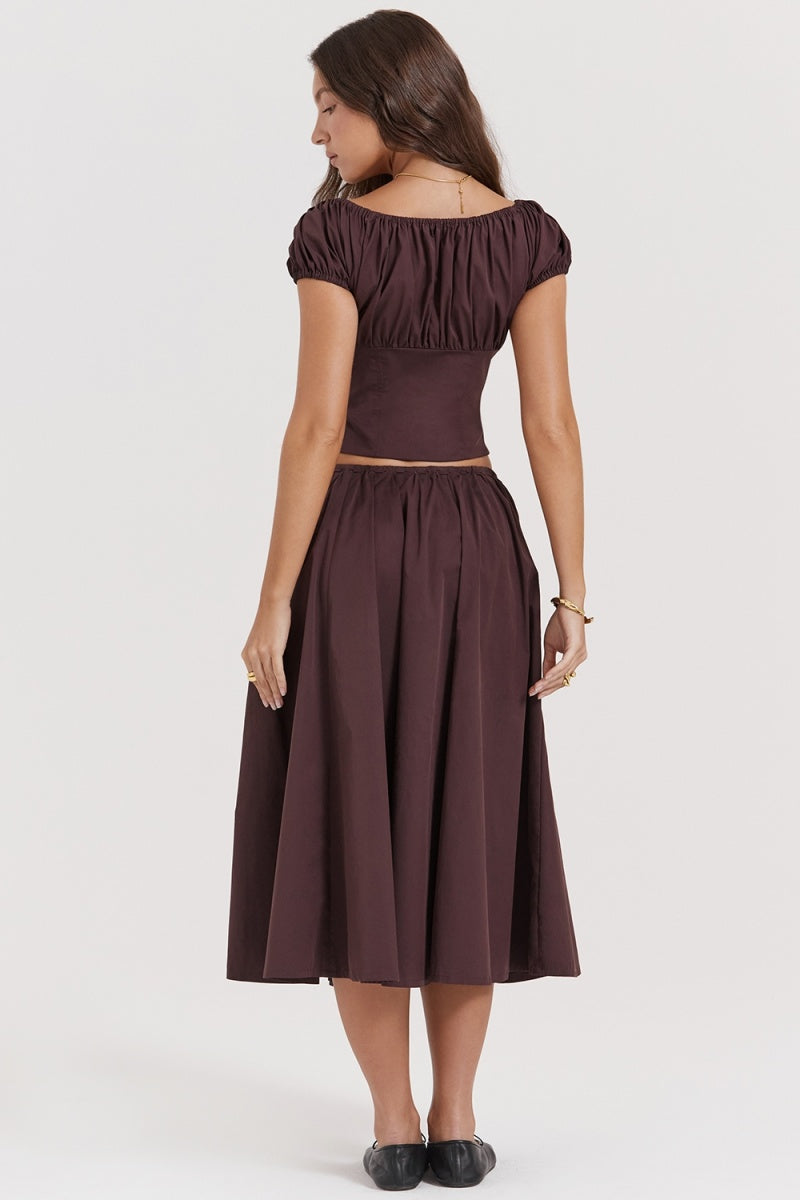 Rich Drown Gathered Midi Skirt Set