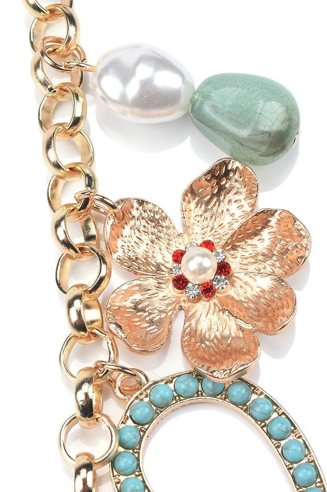 クリスタルマルチペンダントネックレス