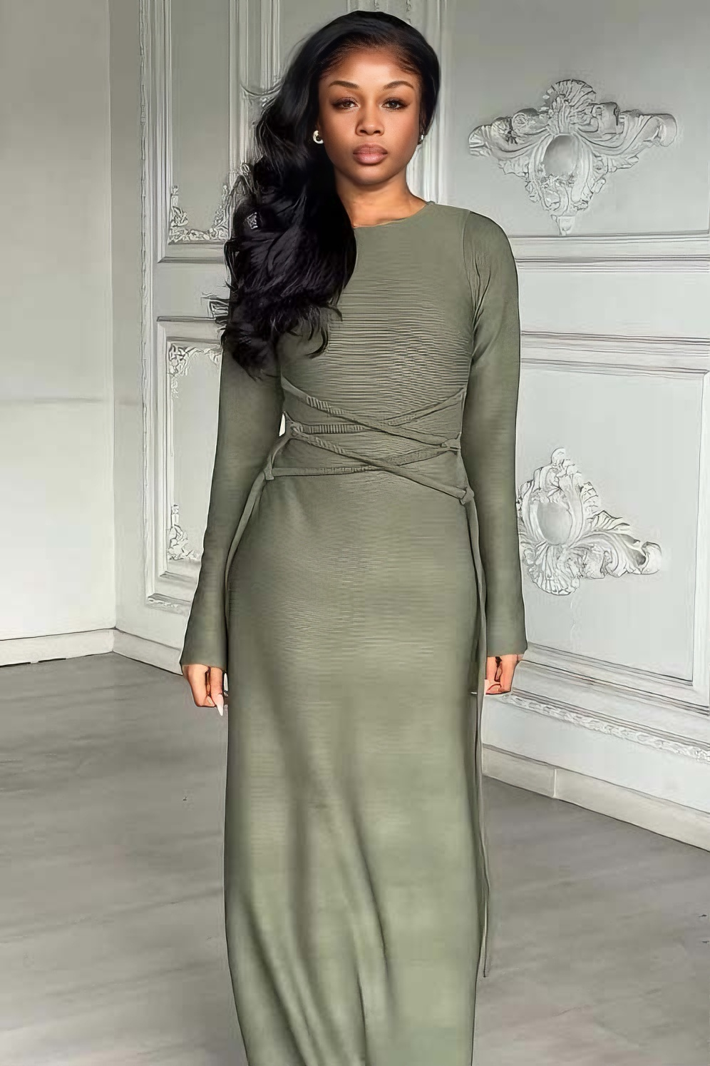 Sage Whisper Maxi Dress