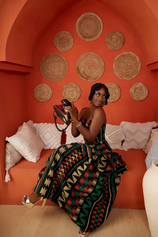 Ensemble jupe évasée afrocentrique
