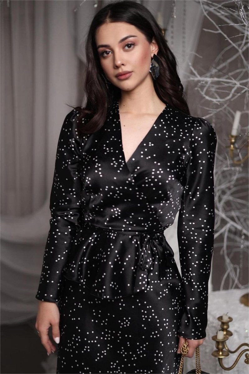 Zestaw sznurowanej bluzki i spódnicy maxi w kwiaty Eileen