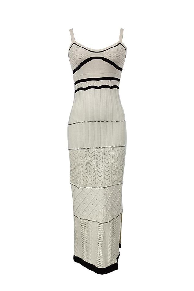 Rochie maxi cu fante din tricot Esther