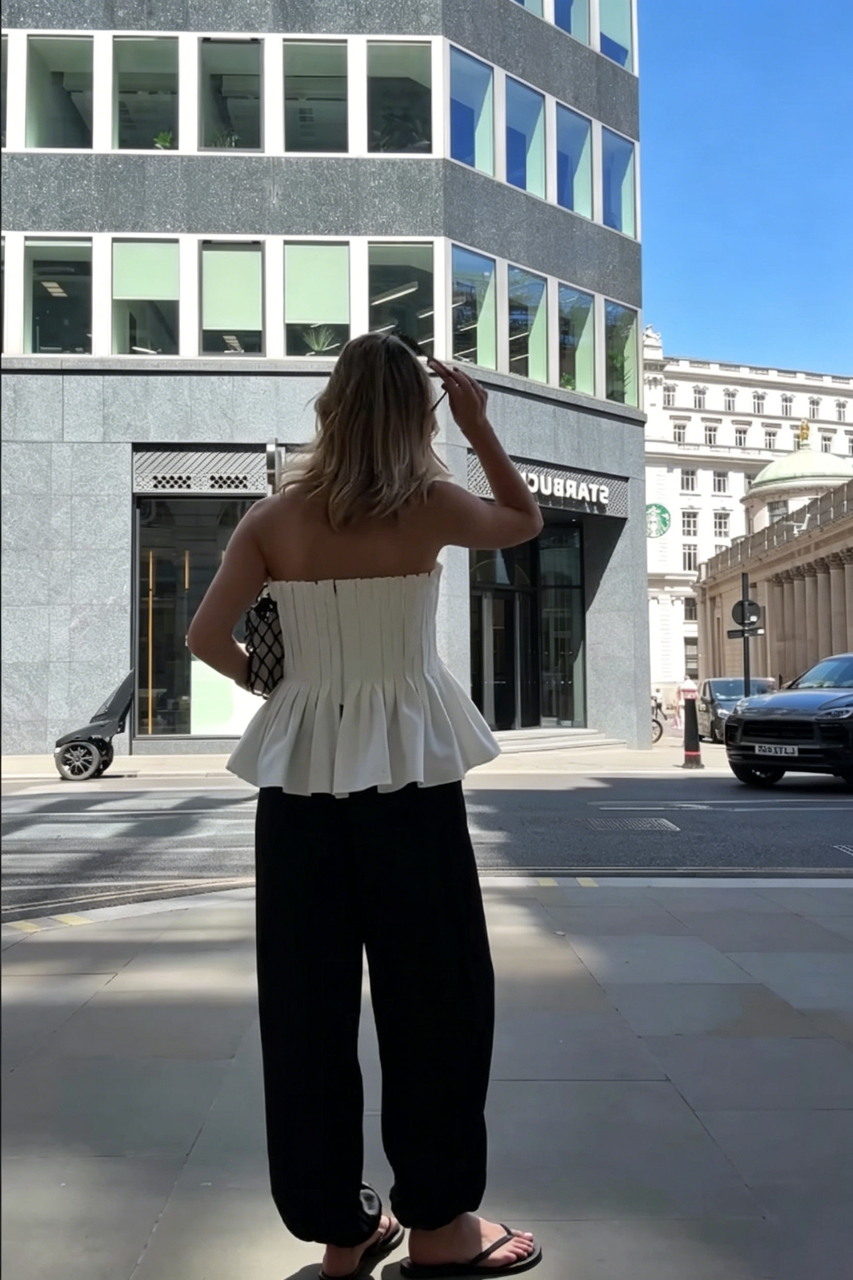 Top Urban Solid Tube cu peplum