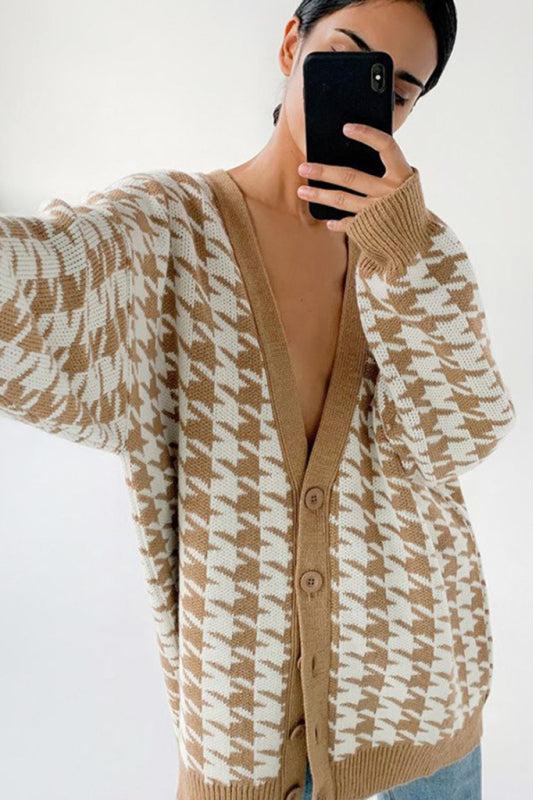 Cardigan supradimensionat din picior de gață