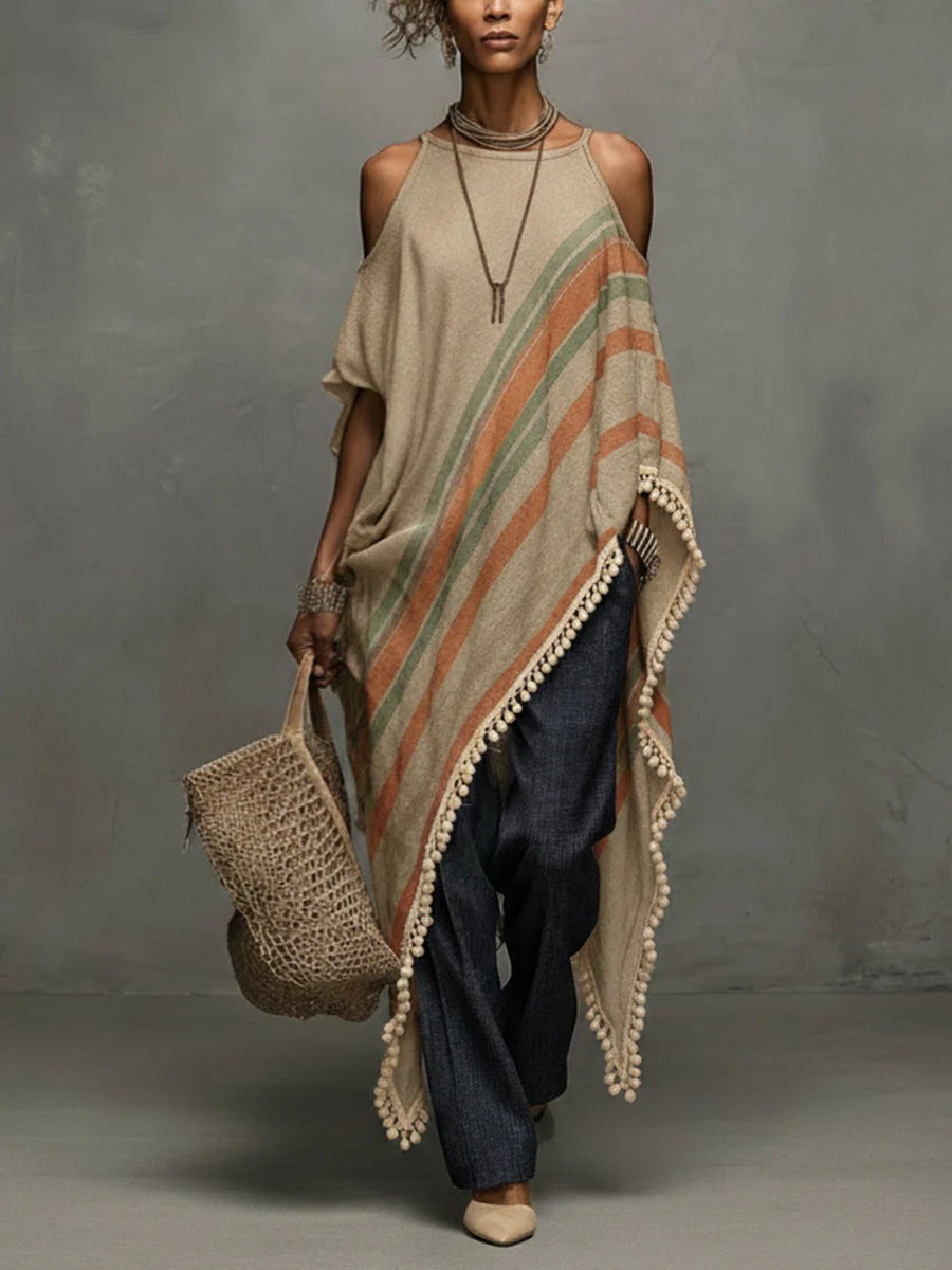 Abito lungo maxi White Cape Flow