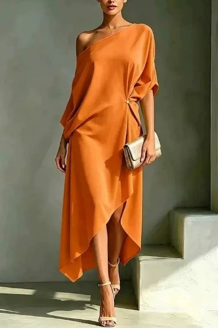 Conjunto elegante de falda de un solo hombro