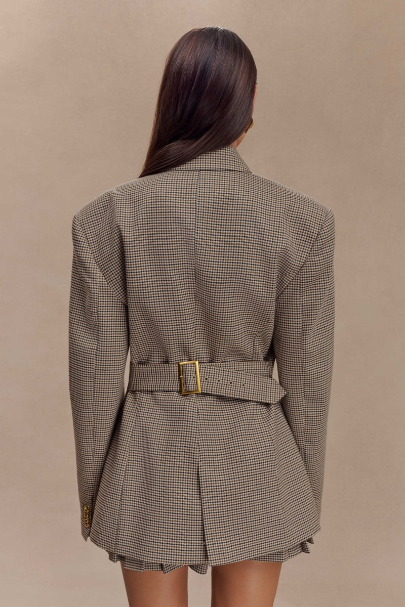 Grid Buckle Blazer Jackets