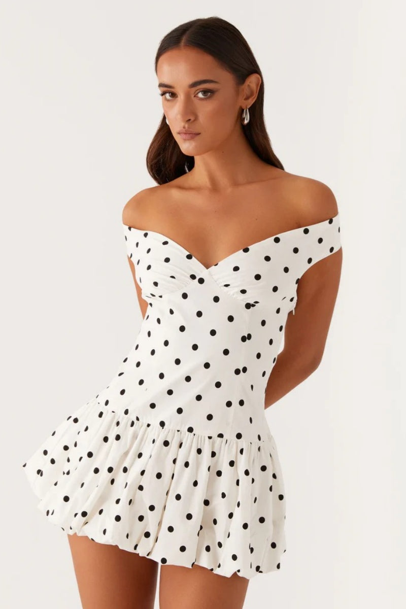 Endless Romance Off Shoulder Mini Dress