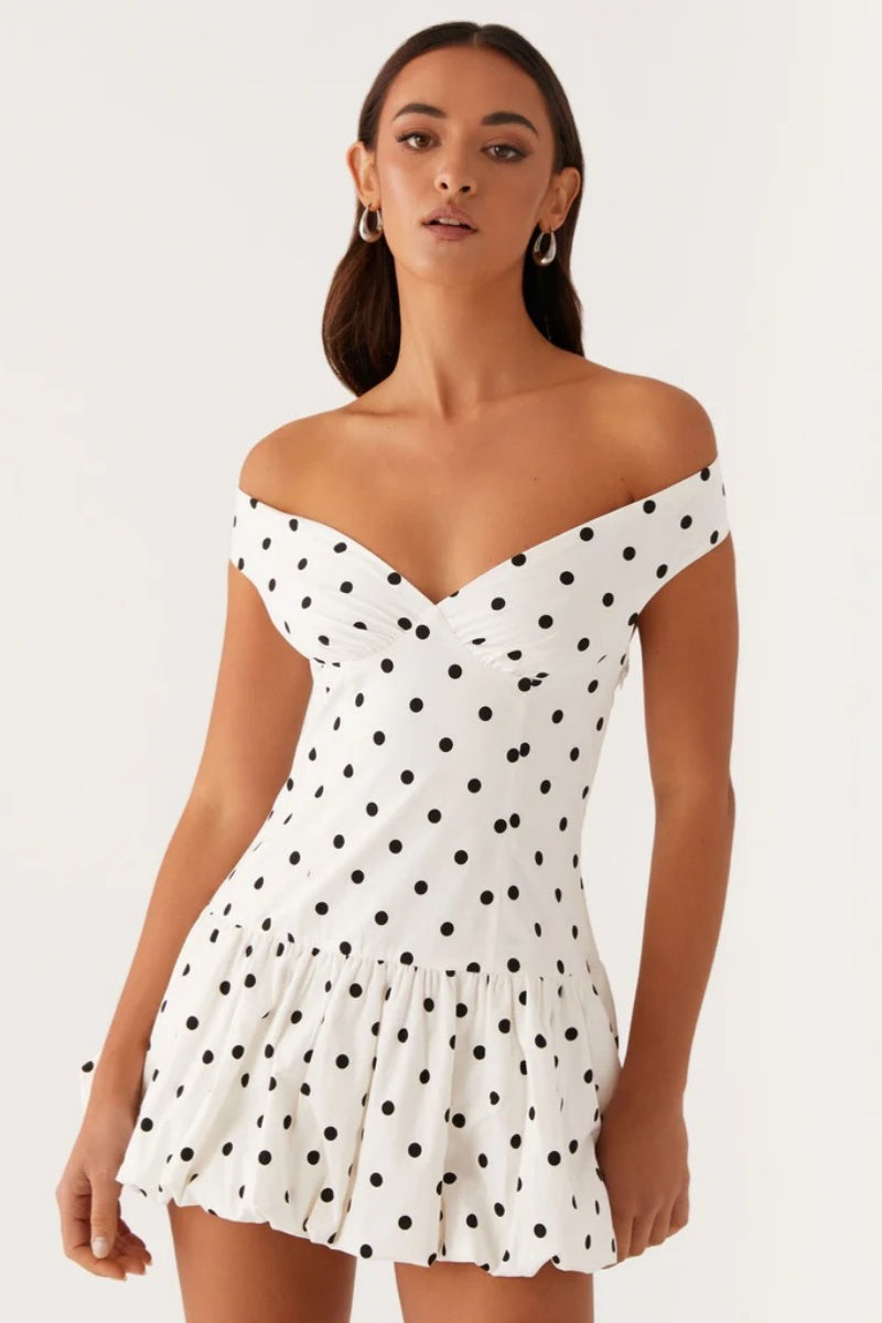 Endless Romance Off Shoulder Mini Dress