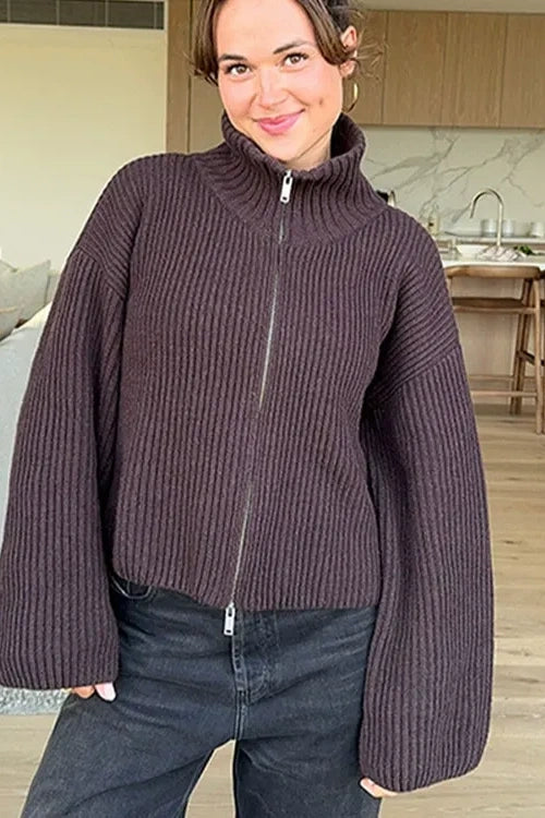 Pull Holly à fermeture éclair en quart