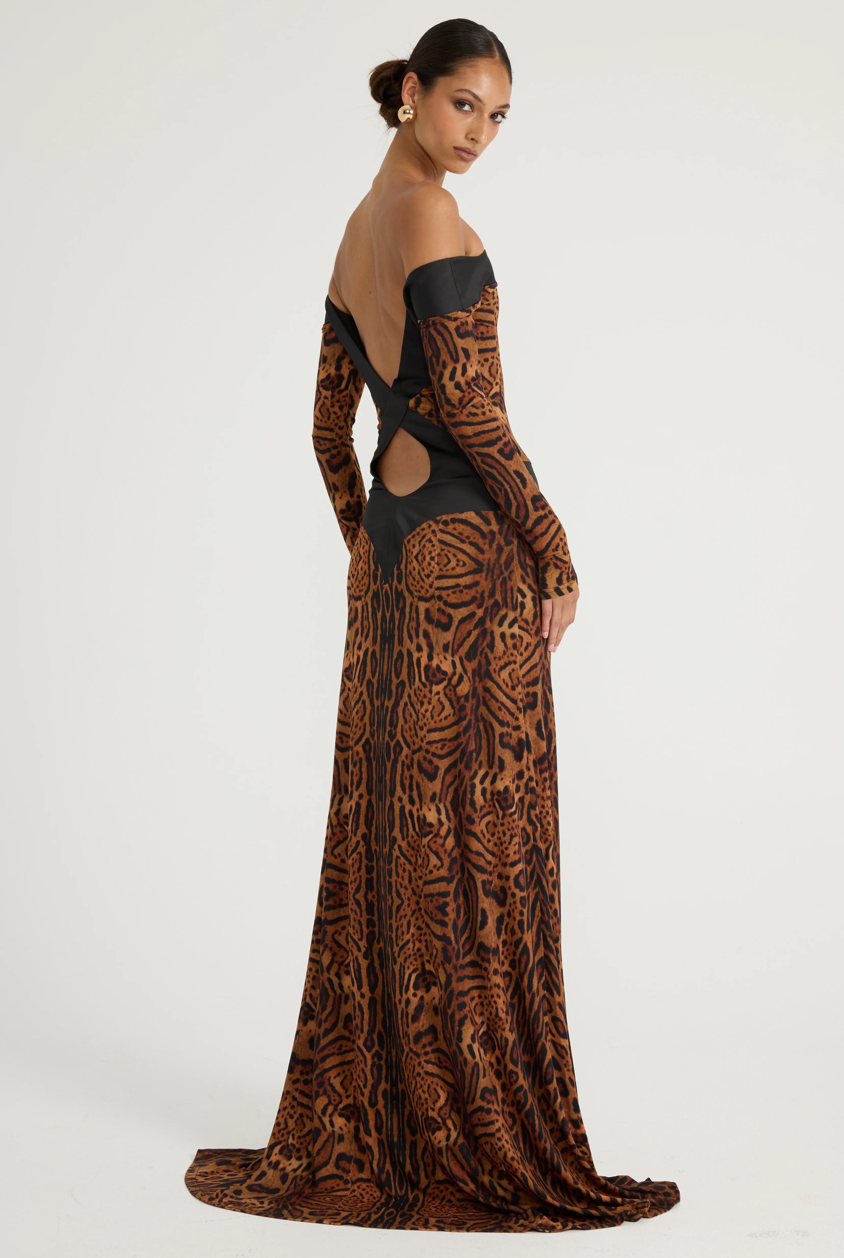 Witte Cape Flow Maxi-jurk