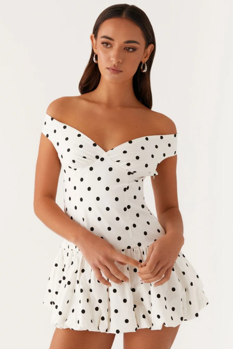 Endless Romance Off Shoulder Mini Dress