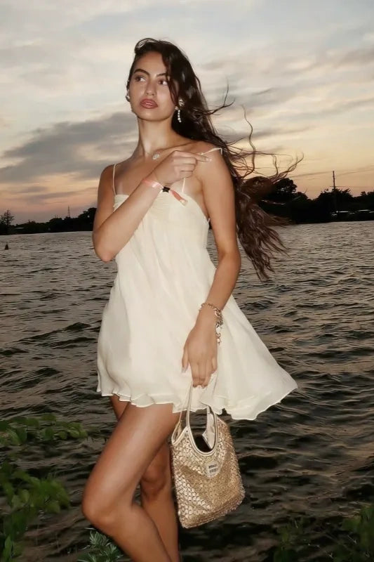 Off-The-Shoulder Camisole Mini Dress