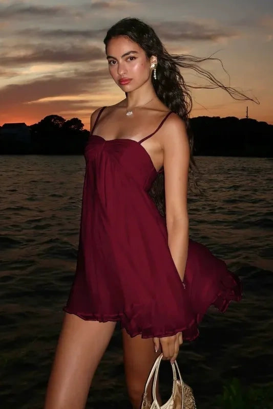 Off-The-Shoulder Camisole Mini Dress