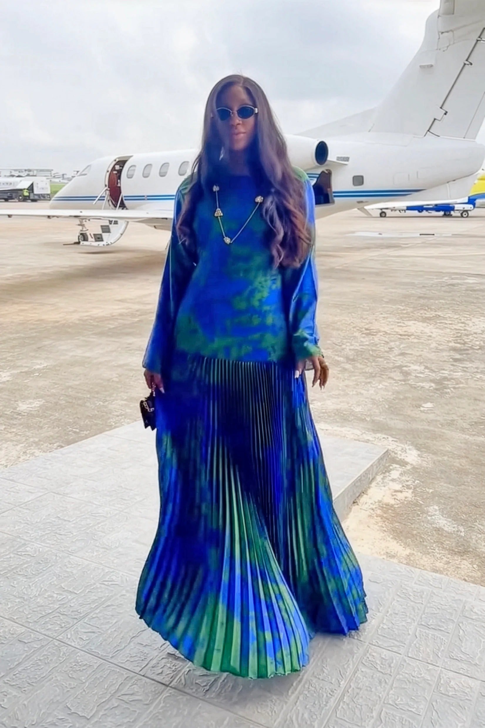 Aurora Pleated Maxi Dress