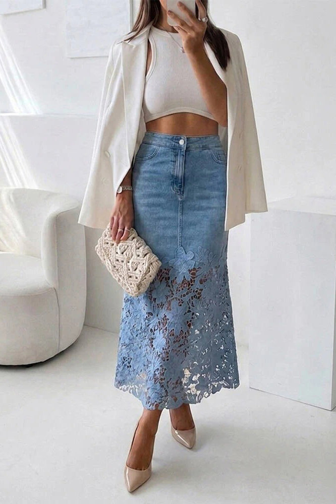 Witte Cape Flow Maxi-jurk