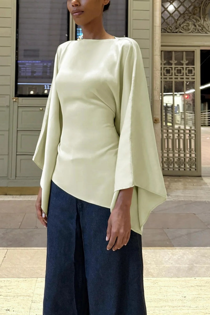 Asymmetrical Butterfly Top in Sage Green