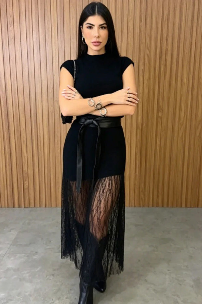 Vestido longo plissado Belle Gradient