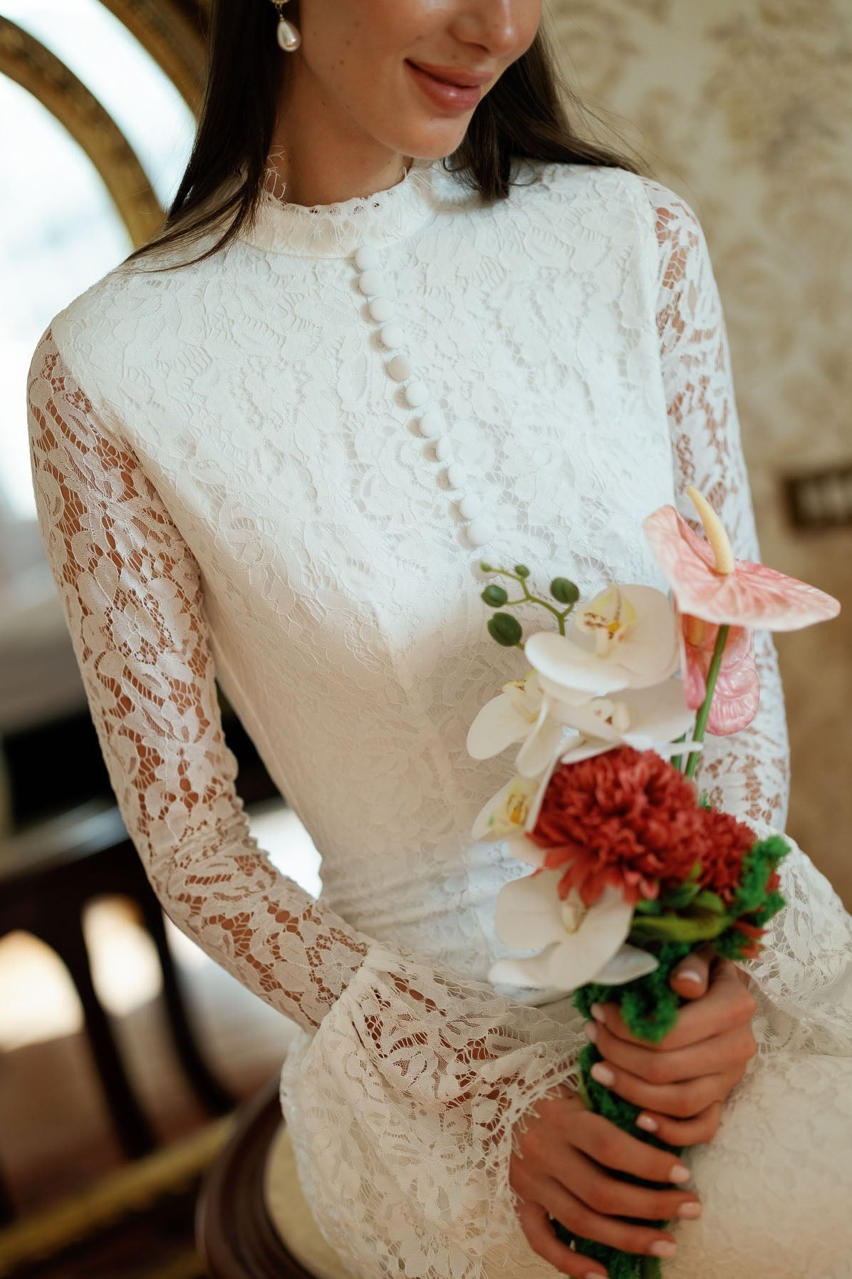 Azure frynsehalo maxi-kjole