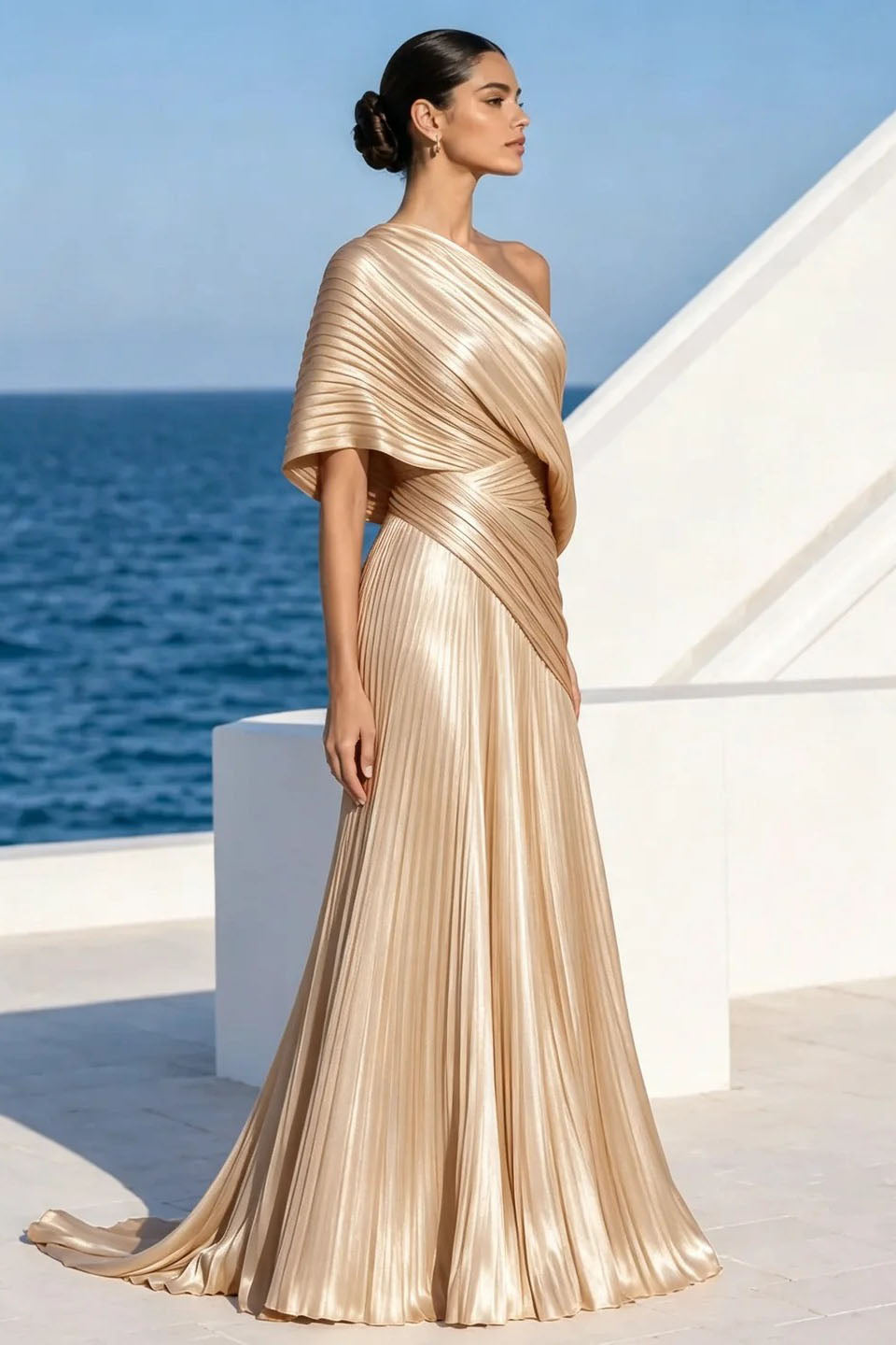 Zeitloses und Elegantes Zusammengesetztes Tüll A-Linien Maxikleid