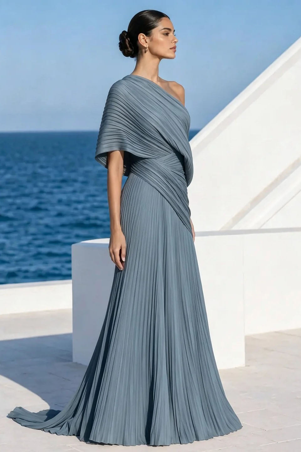 Zeitloses und Elegantes Zusammengesetztes Tüll A-Linien Maxikleid