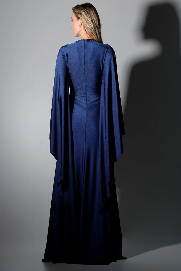 Witte Cape Flow Maxi-jurk