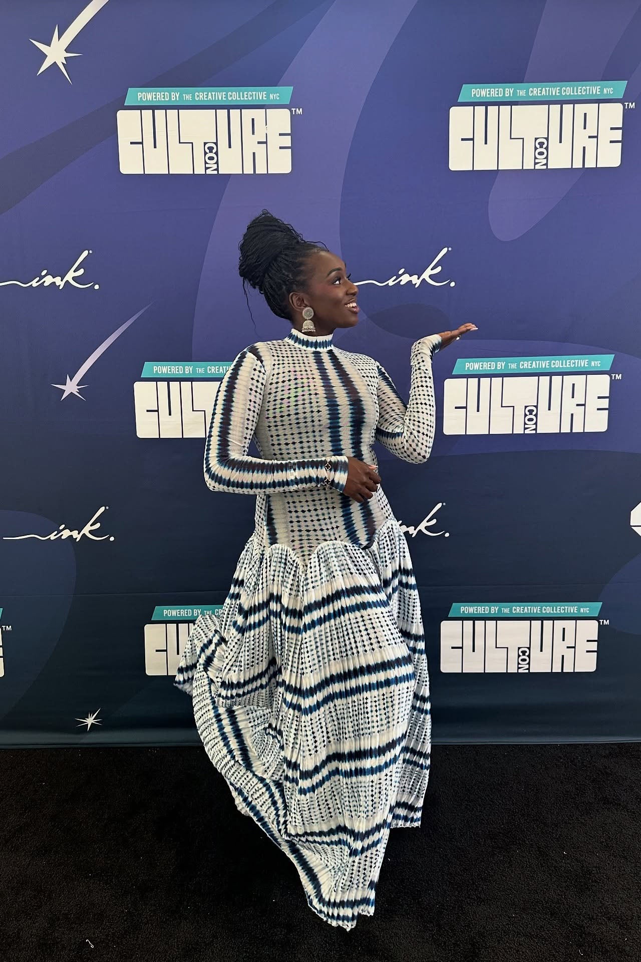 Tie-Dye Slim-Fit Hip-Enhancing Evening Gown