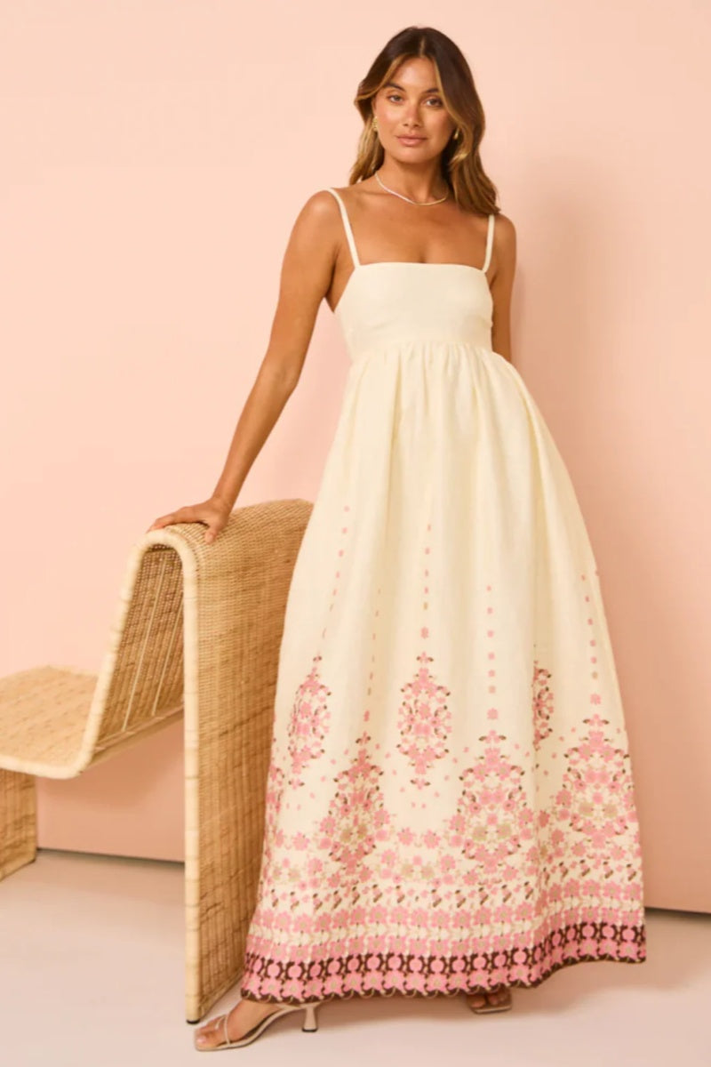 Playful Floral Maxi Dress