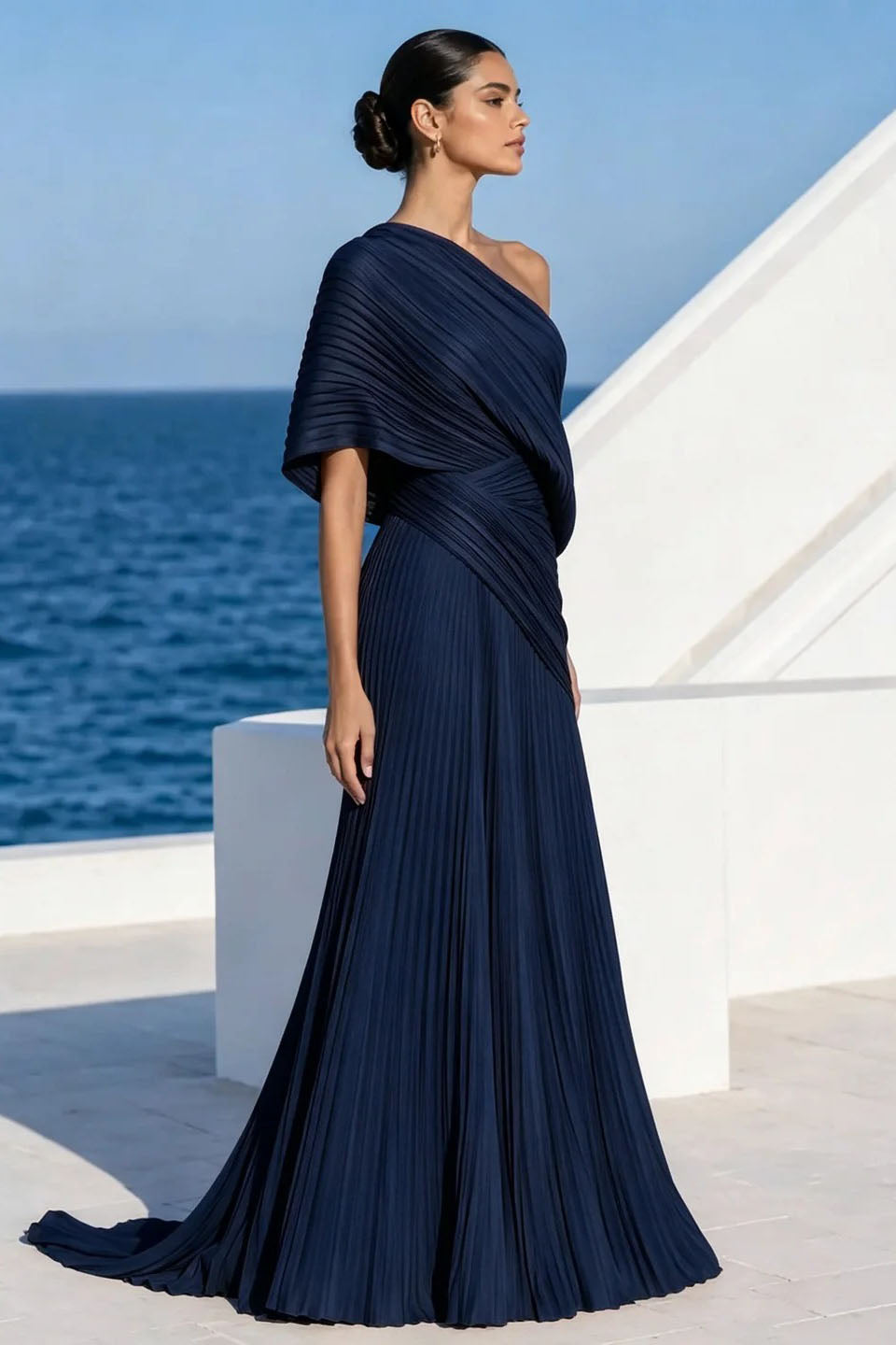 Zeitloses und Elegantes Zusammengesetztes Tüll A-Linien Maxikleid