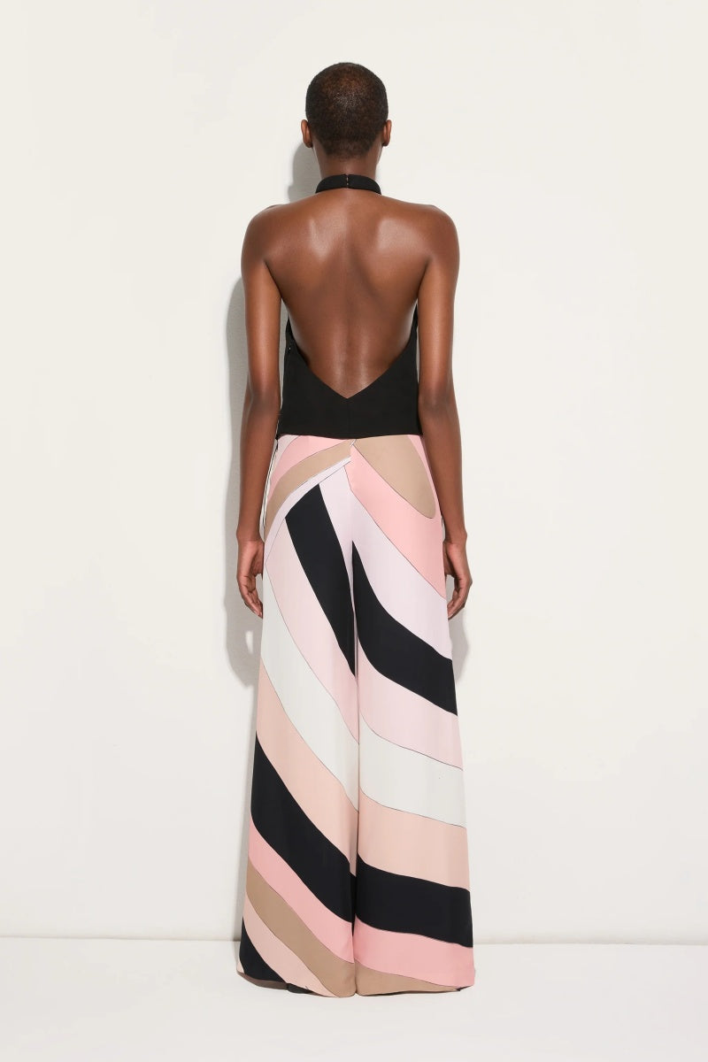 Summer Sexy Slim Backless Printed Jumpsuit