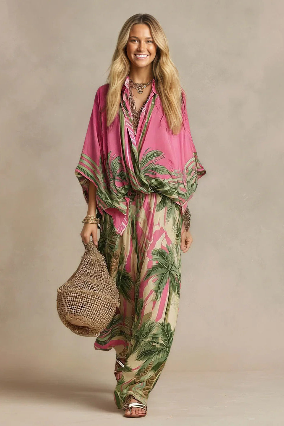 Gilet in pelle cucita rosa con supporto
