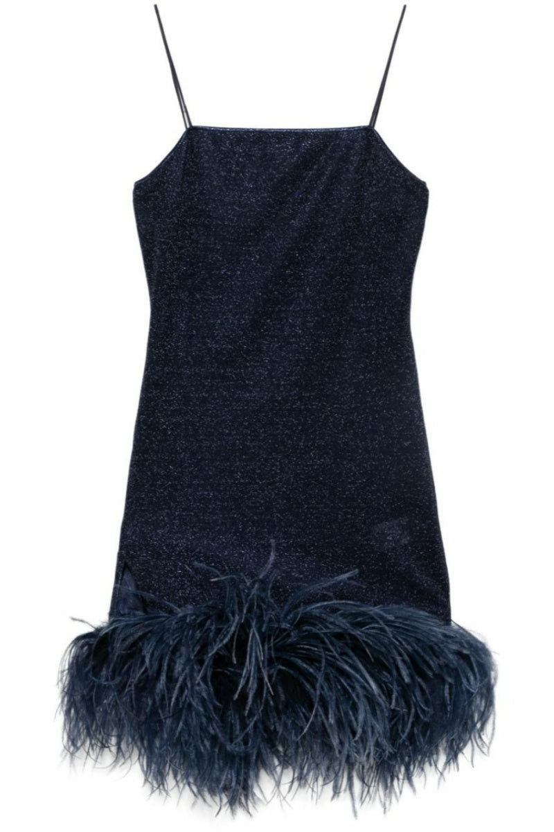 Sequin Feathers Mini Dress