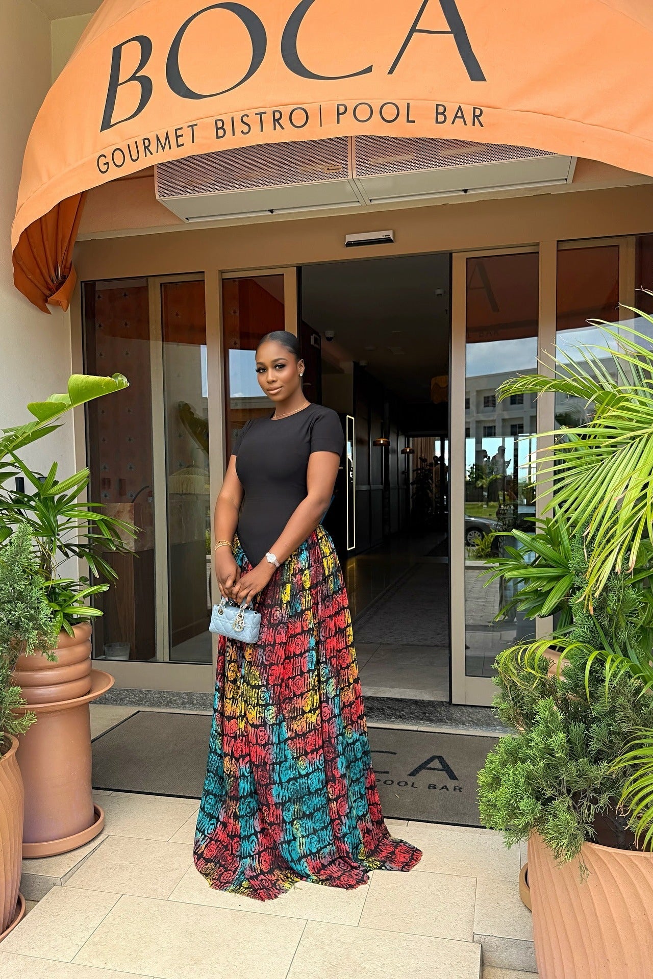 Rainbow Batik Pleated Maxi Dress