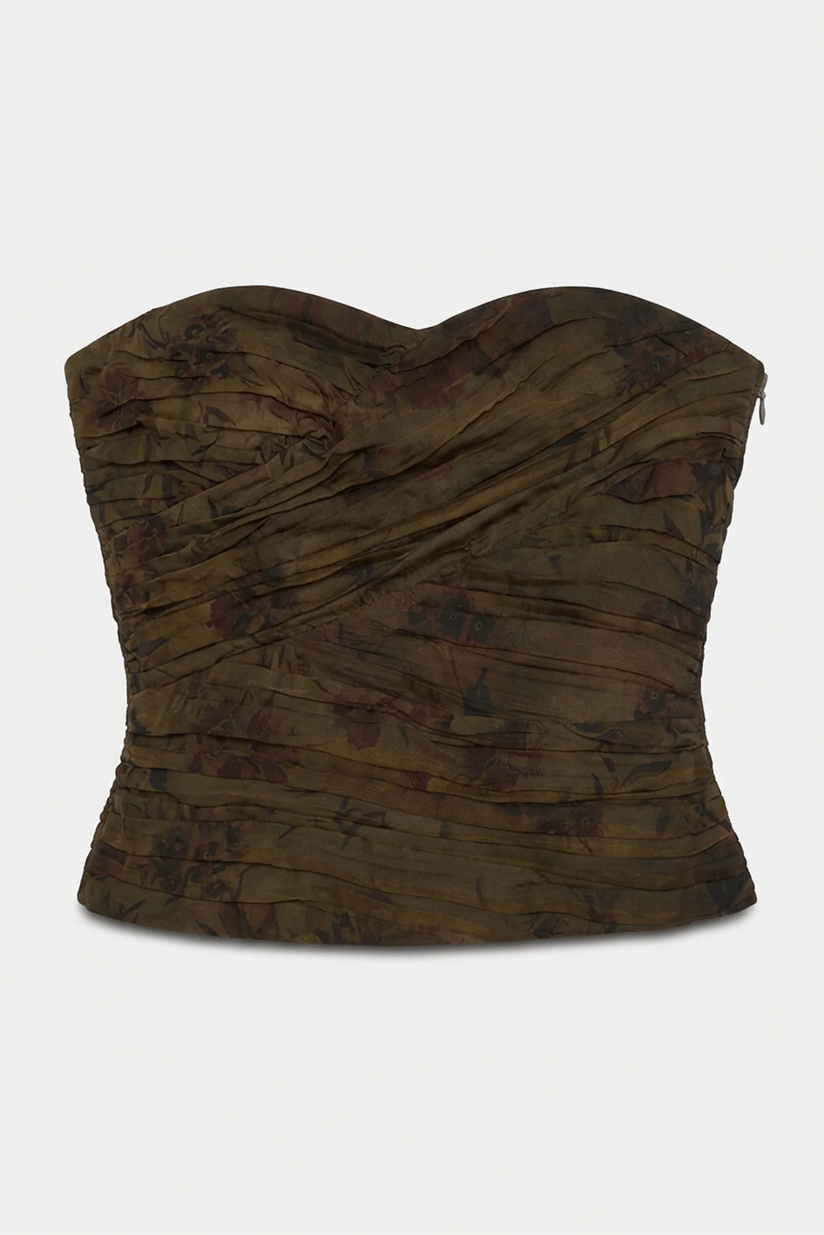 Haut bustier vintage à motifs floraux